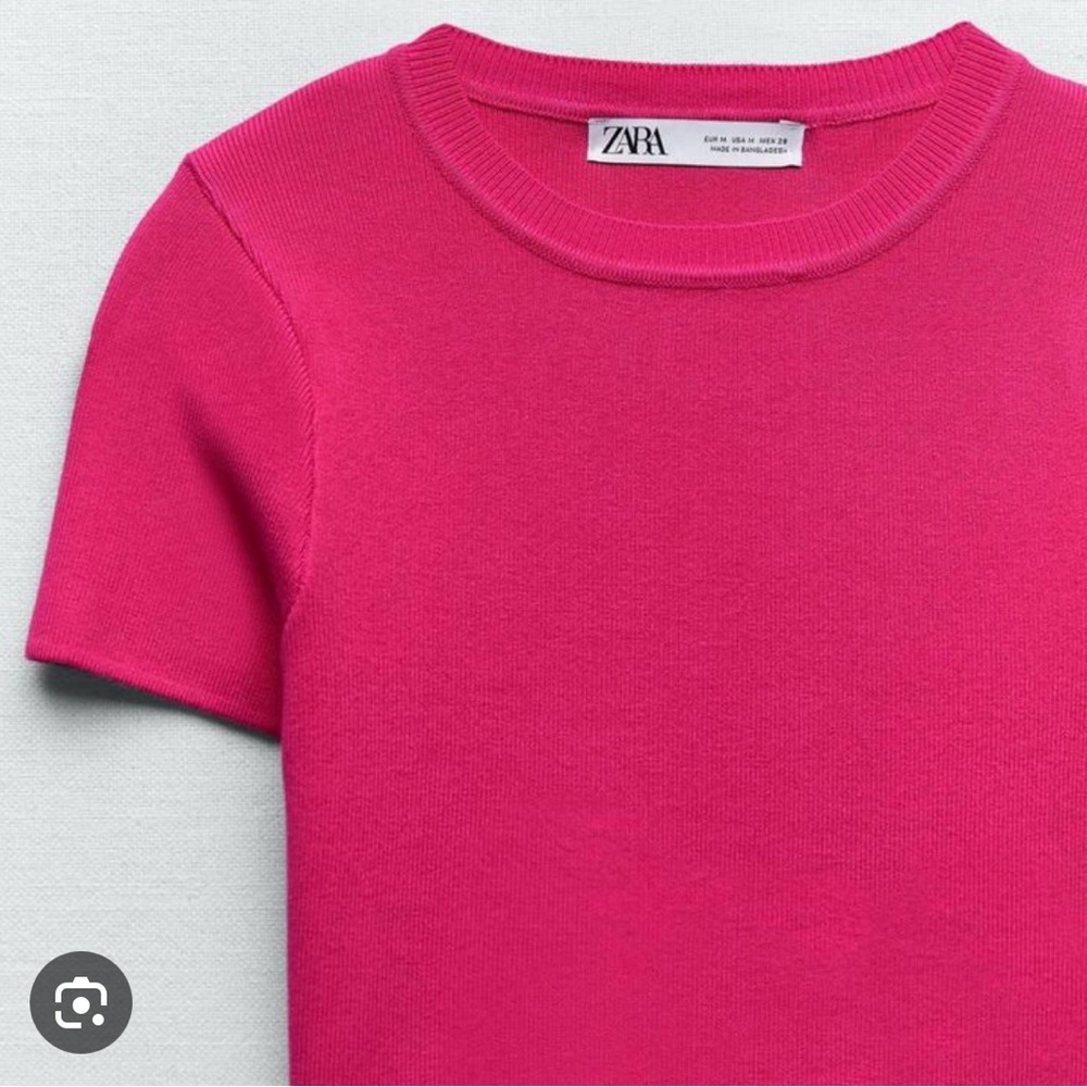Zara 2FOR 1 T-Shirts Hot Pink & White 💖🤍
